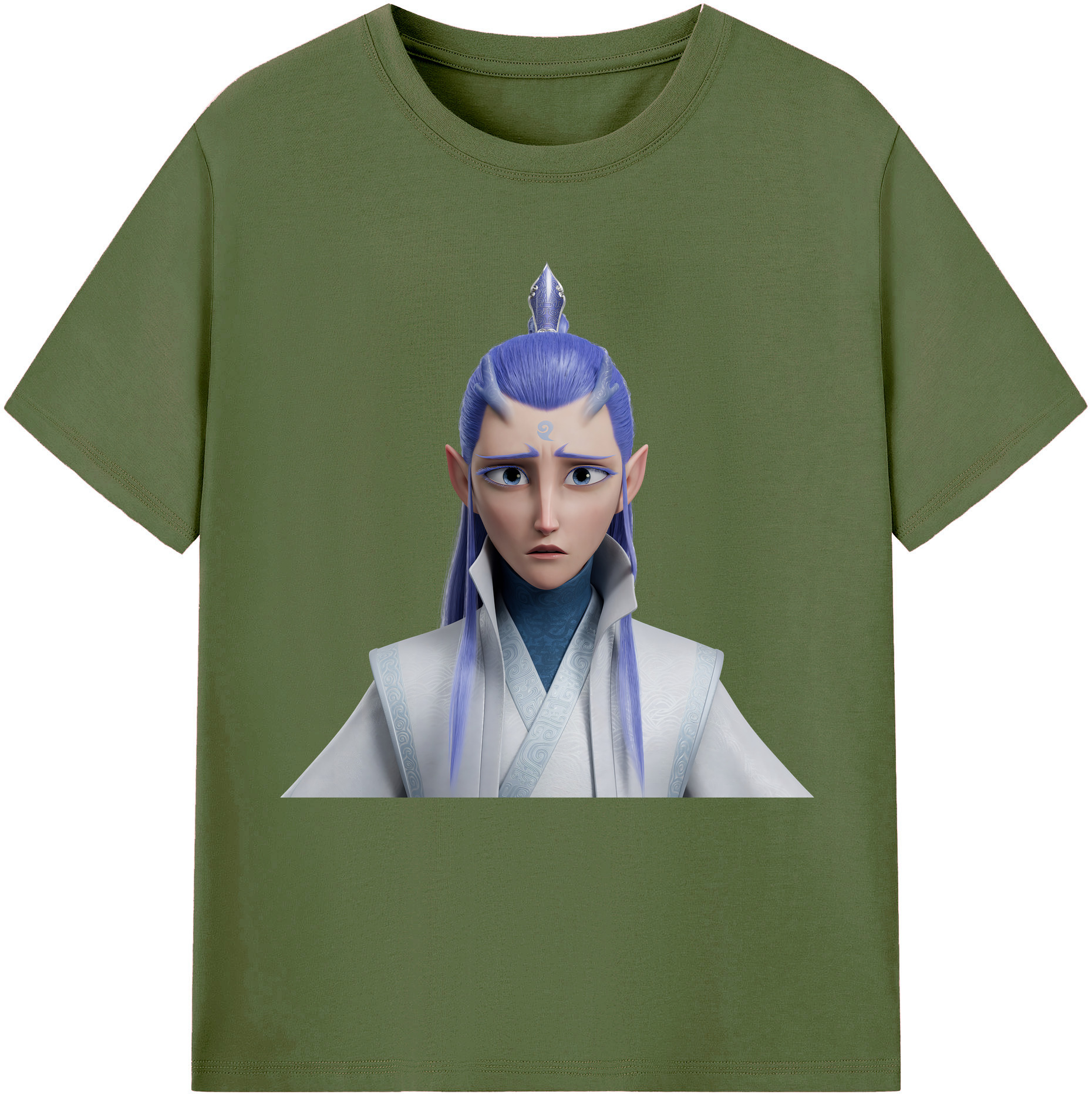 （画像用） Ne Zha 2 ナタ 魔童の大暴れ 綿100％半袖Tシャツ（フロントプリント）